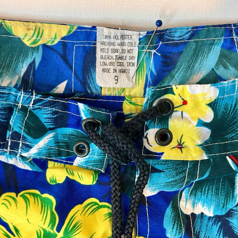 Y2K Pacific Legend made in Hawaii Floral Surf Board Shorts Size 30 - Picture 3 of 6